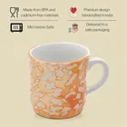 Ceramic Tea & Coffee Cup, Orange, Pack of 6 