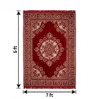Alqsa Elegant Abstract Floral Red Carpet 5x7feet