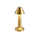 Metal LED Touch Sensor Rechargeable Desk Lamp (Gold)