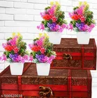 Plastic Artificial Flowers, Multioclor, Pack of 7