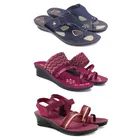 Combo of Slippers with Heels & Sandals for Women 