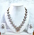 Alloy Jewellery Set for Women & Girls, White