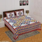 Cotton Double Bedsheet with 2 Pillow Cover 
