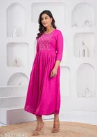 Rayon Kurti for Women, Pink 