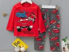 Hosiery Cotton Full Sleeves T-Shirt with Pant Clothing Set for Kids 