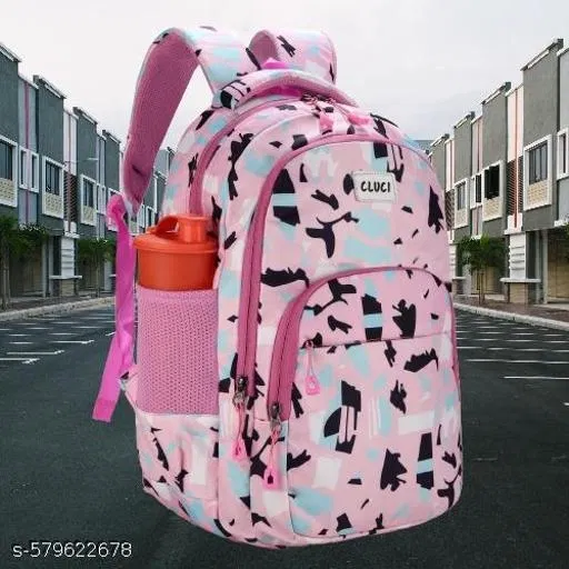 Polyester Backpack Bag, Pink