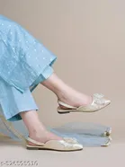 Embellished Open Toe Flats for Women 