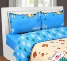 Glace Cotton Printed Double Bedsheet with Two Pillow Covers 