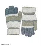 Woolen Winter Gloves for Men & Women (Grey & Olive, Free Size)