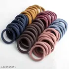Polyester Rubber Band for Women, Multicolor, Pack of 100