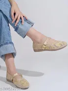 Shoetopia Gold Ballerinas 