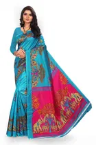 Art Silk Kalamkari Saree for Women 