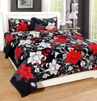 Floral Printed Double Bedsheet with 2 Pillow Covers 