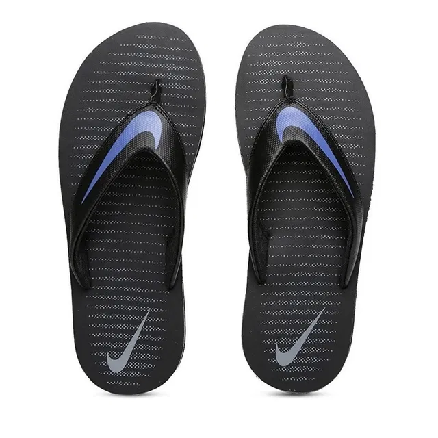 Nike Flip-Flops for Men (Black & Blue, 10)