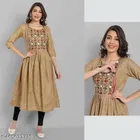 Botanical Embroidered Maternity Kurti 