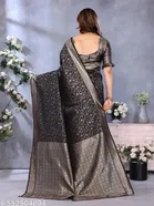 Banarasi Silk Saree with Floral Zari Work for Women 