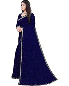 Lycra Blend Solid Saree for Women 