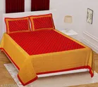 Cotton Queen Bedsheet with 2 Pillow Cover 