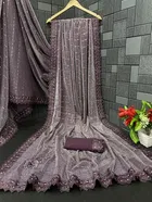 Lycra Blend Solid Saree for Women, Wine 