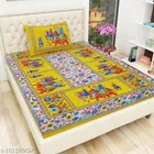 Cotton Double Bedsheet with 2 Pillow Cover 