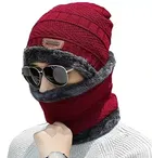 Woolen Cap with Neck Warmer & Hand Gloves for Men & Women 