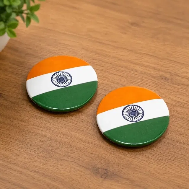 पिकफेस्ट भारतीय झंडा गोल बैज P02