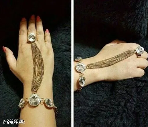 Alloy Bracelets For Women & Girls, White