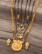 Combo of 4 Pcs Mangalsutras with Earrings Set for Women 