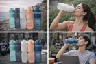 Opac Sports Stylish and sturdy water bottle with a lock lid and anti-slip grip 750 ML 