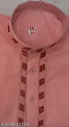 Solid Show Button Kurta Set for Men 