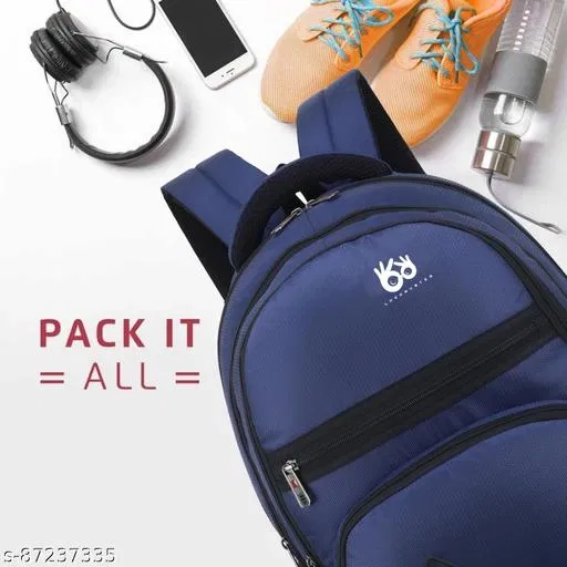 Polyester Backpack for Men & Women, Blue