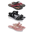 Sandals with 2 Pairs Flats for Women 