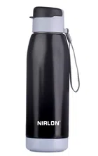 Nirlon PU Insulated Stainless Steel Water Bottles (Black, 750 ml)