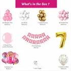 Barbie Theme 7th Birthday Balloon Decoration Kit For Kids, Multicolor, Pack Of 80