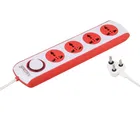 Kaltron 4+1 Extension Board with Universal Socket, White + Ready