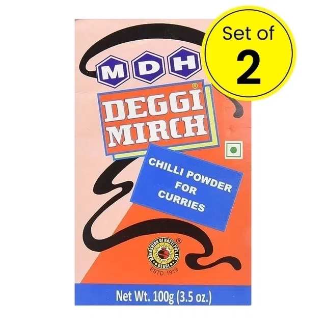 MDH देग्गी मिर्च 2X100 g (सेट ऑफ़ 2)