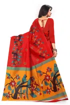 Art Silk Kalamkari Saree for Women 