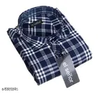 Cotton Blend Printed Shirts for Men, Blue 