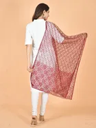 Net Self-Design Dupatta for Women 