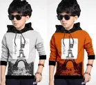 Cotton Blend Round Neck Hoodies for Boys 