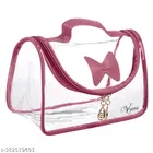 Astute Transparent Bow Tie Design Make Up Pouch 