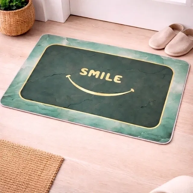 Golden Smile Anti Skid Water Absorbing Shower Mat Non Slip Doormat for Bathroom [38x58 cm]
