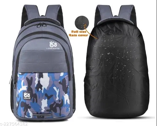 Nylon Backpack for Men & Women, Grey