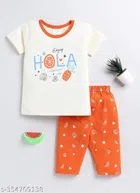 Hosiery Cotton Clothing Set for Kids (Multicolor, 0-3 Months)