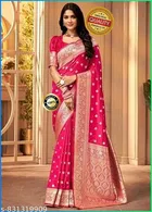 Kanjeevaram Zari Woven Saree for Women 