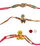 Alloy 3 Pcs Rakhi with Roli Chawal 