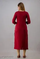 Floral Embroidered Rayon Kurti for Women 