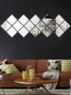 Acrylic Square Shaped Wall Mirror Stickers 