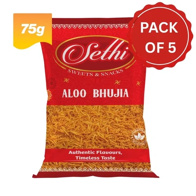 सेठी आलू भुजिया 5X75ग्राम (पैक ऑफ 5)