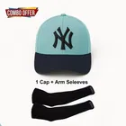 Printed Caps with Arm Sleeves for Men , Set of 2 